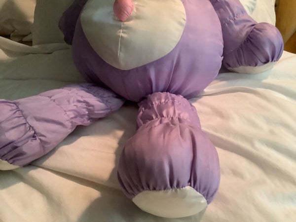 Vintage Commonwealth Jumbo Love Purple HIPPO Puffalump 28” Nylon Plush 1986