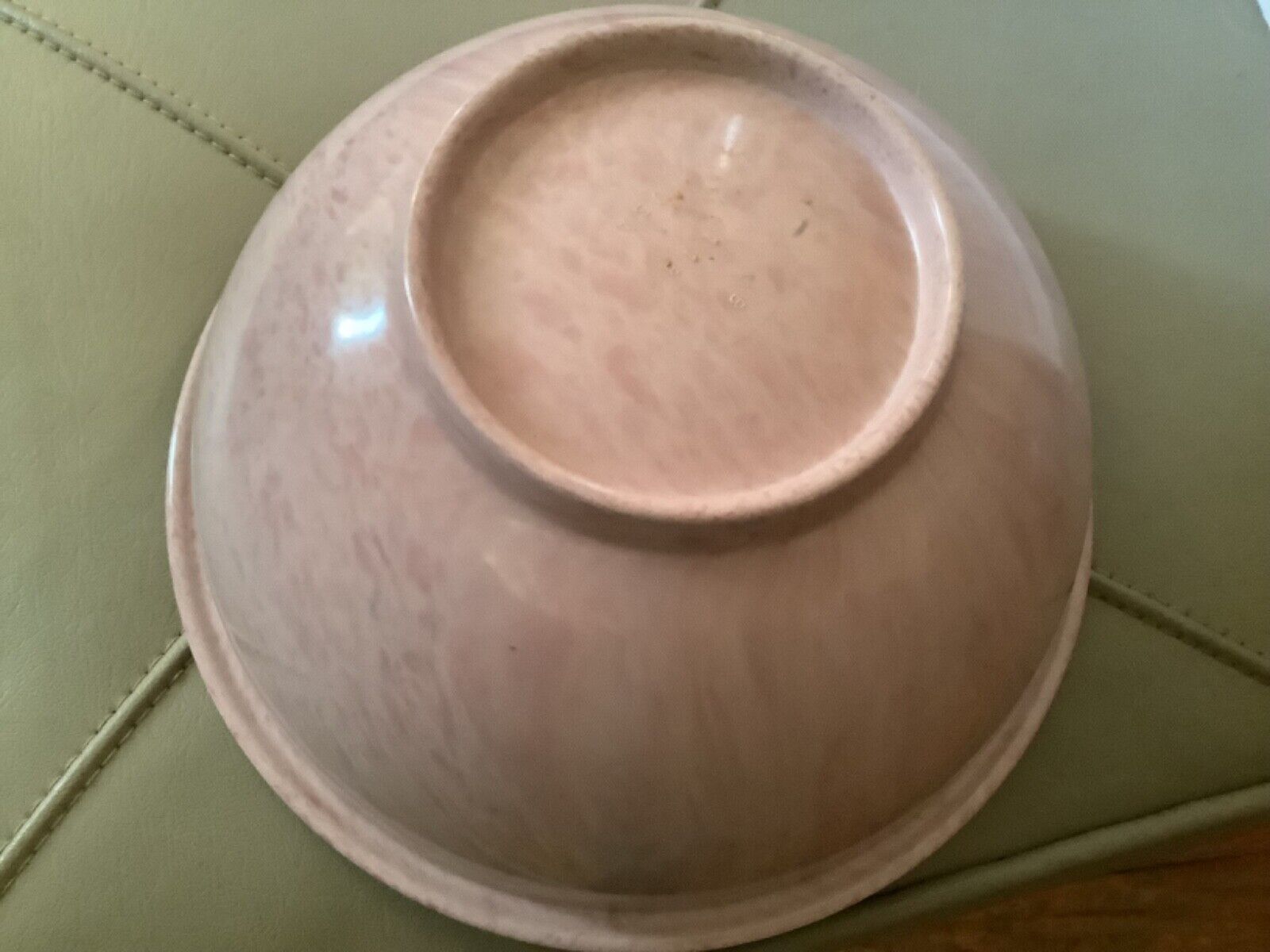 MELAMINE Bowl ( B 118 USA ) Pink Confetti Spatter Speckled Melmac VTG Mixing