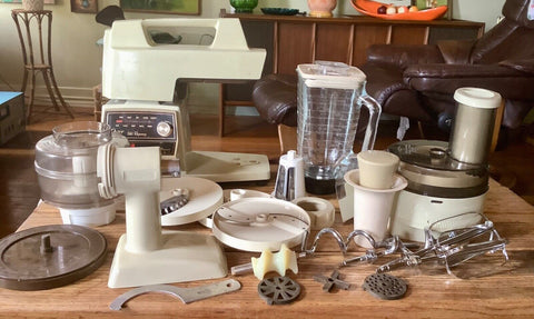 Vintage OSTER Regency Kitchen Center Mixer Blender Hooks Beaters Bundle Lot