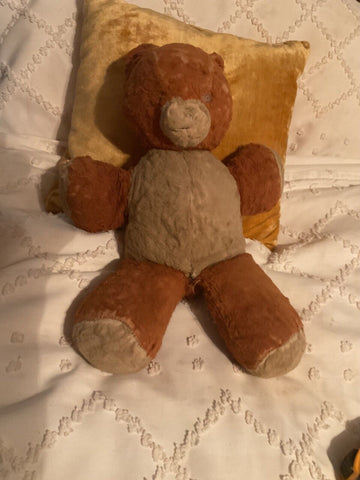 Vintage Carnival Brown teddy Bear  stuffed animal mcm