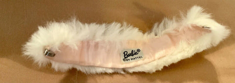 Enchanted Evening #964 White Fur Stole Vintage Barbie 1960s