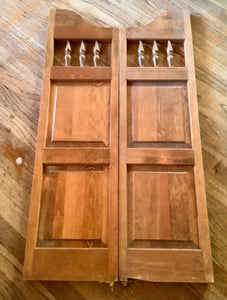 VINTAGE pair WOOD SWINGING BAR SALOON CAFE WESTERN DOUBLE DOORS panel