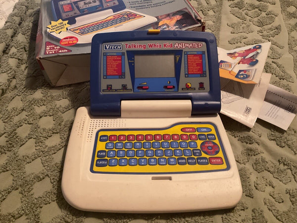 VTech Talking Whiz Kid Power Mouse Deluxe Laptop Teste , Manuals and Box