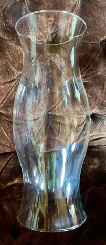 Tall Clear Glass Hurricane Candle Holder Cover Chimney Shade Vintage