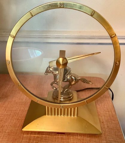Vtg Jefferson The Golden Hour Mystery Clock 580-101 True MCM From 1958 Works