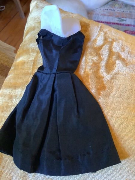 Vintage Barbie  AFTER 5 Black Dress with White Collar 1962 - DRESS ONLY. Has Tag