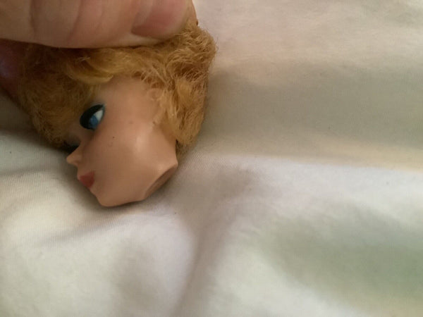 Vintage 1960s Mattel Blonde Bubblecut Barbie Head Only