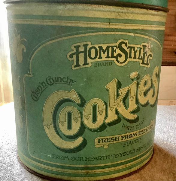 Vintage Ballonoff Cleveland Ohio Home Style Cookie Tin Metal Canister 7 3/4” H