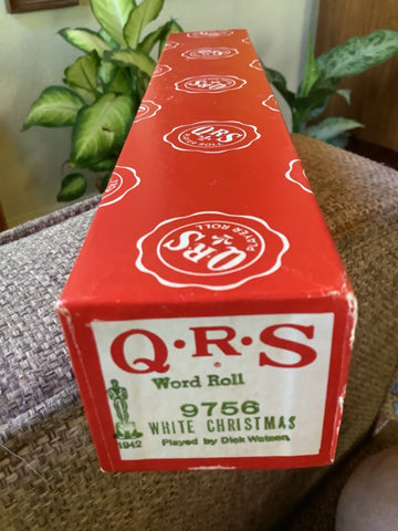 QRS PLAYER PIANO WORD ROLL  White Christmas 9756 Played By Dick Watson