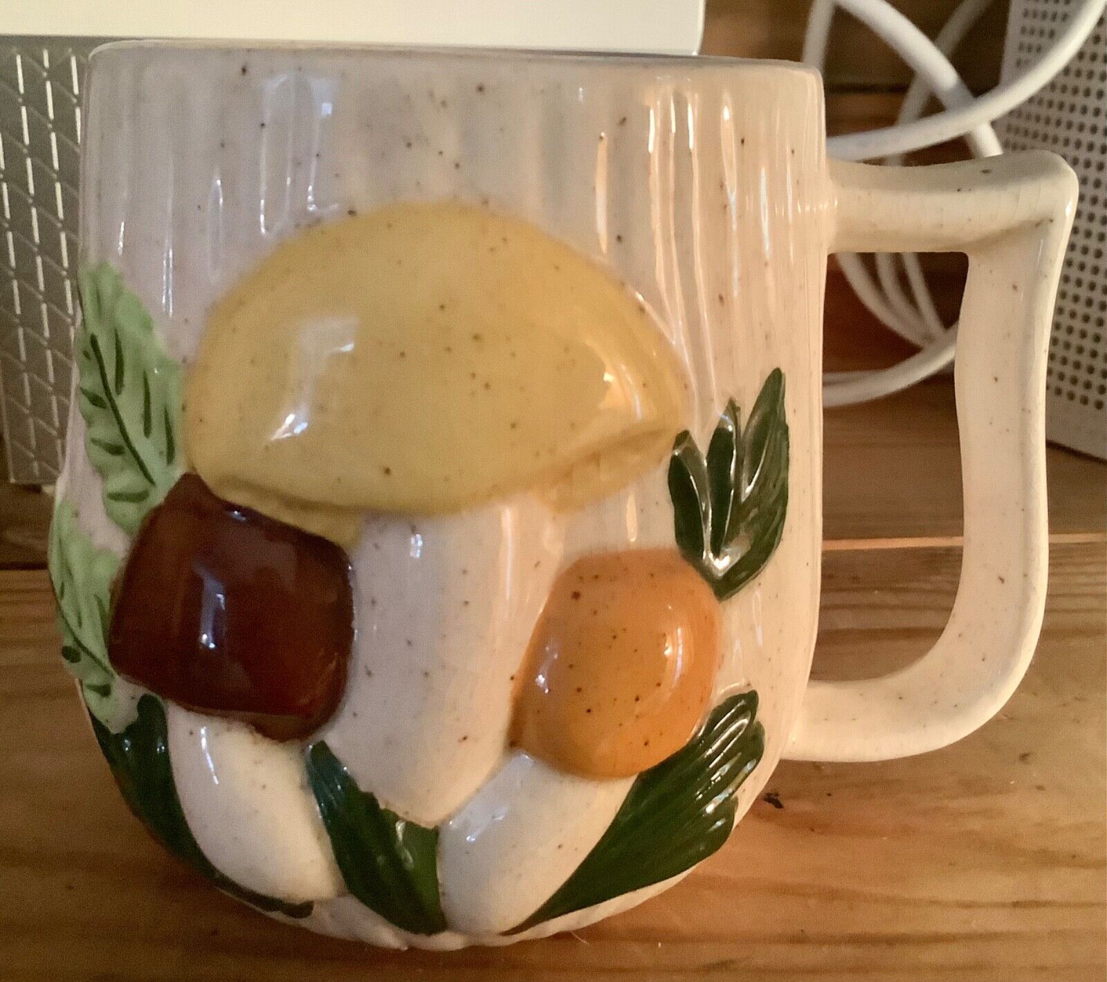 Arnel's Mushroom Pottery Tea Set, Mushroom Teapot Cream Sugar Set