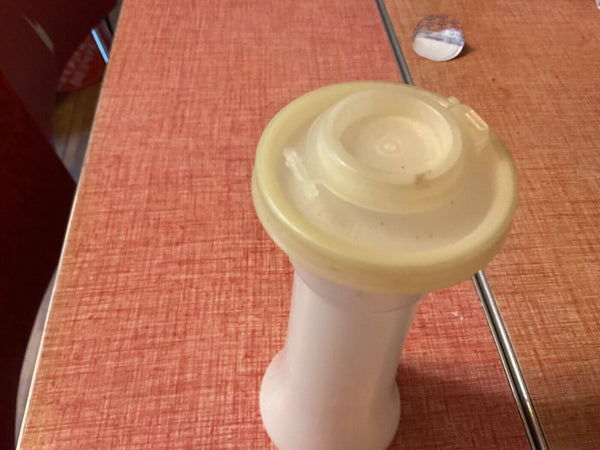 Vintage Tupperware 6" Hourglass Pepper Shaker White 718-8 Replacement