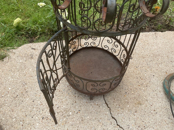 Large Vintage Wrought Iron Antique Bird Cage house birdcage scrolled