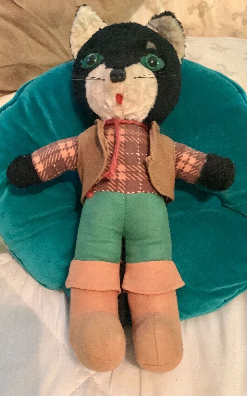 1960's Vintage KITTEN CAT Stuffed Animal Toy