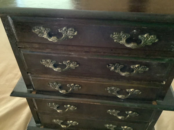 Vintage Musical music chest Dresser Jewelry Box 5 drawers dresser wood wardrobe