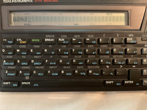 1985 Texas Instruments TI-74 BASICALC Calculator with  Outer Case