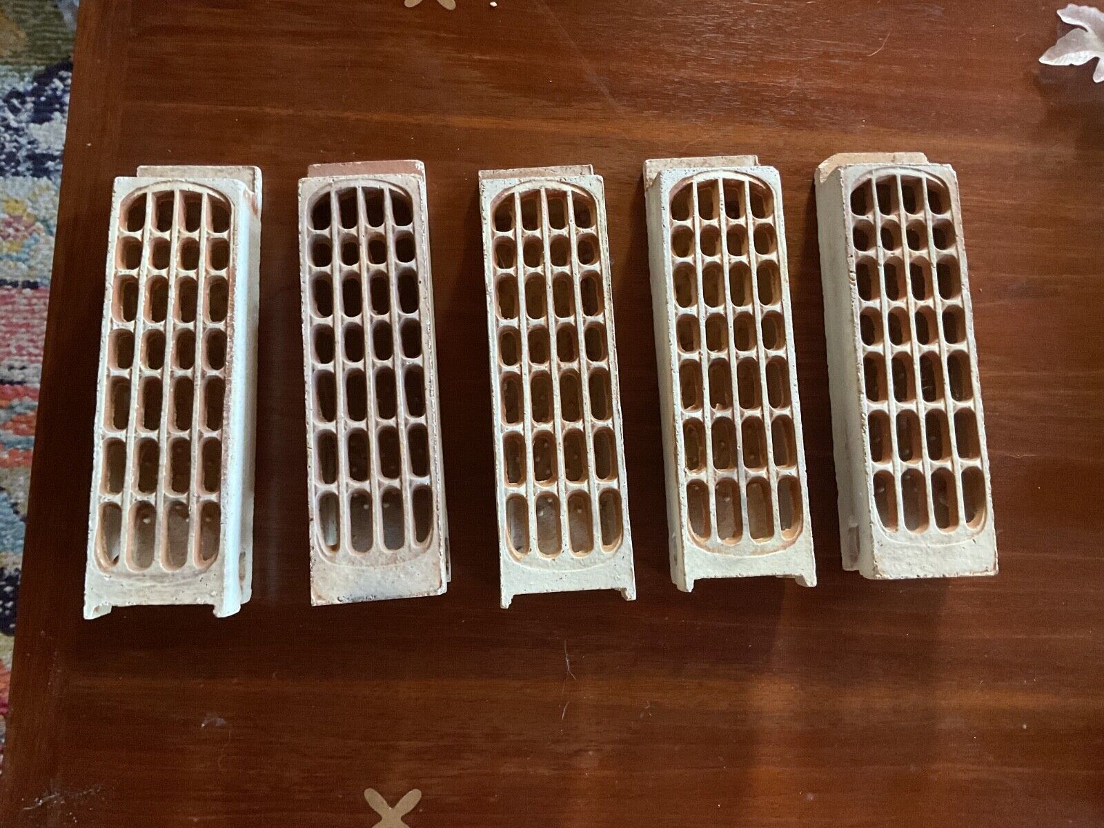 Vintage ceramic Dearborn space room Heater Grates Set Of 5