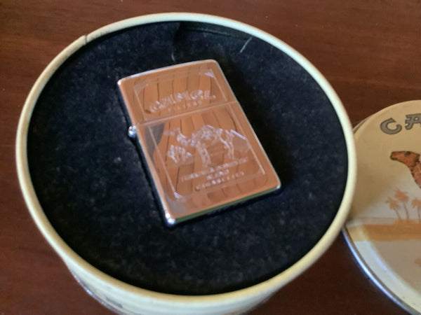 Zippo Camel Lighter Two Sided With Tin Box never used advertising