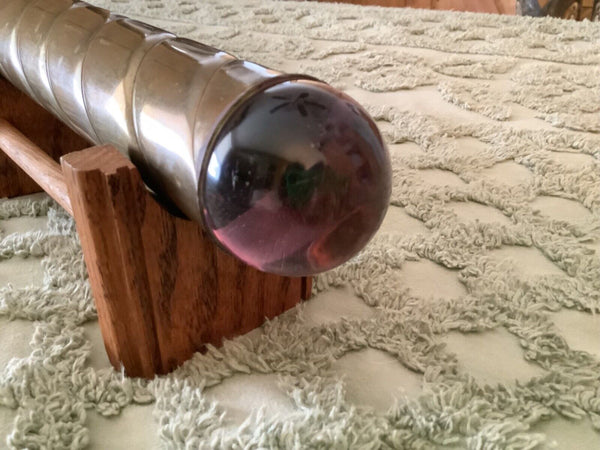 Vintage Brass tube Marble Kaleidoscope on Wooden wood Stand