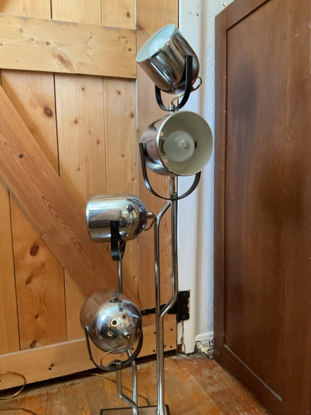 MCM Vintage Goffredo Reggiani Design for Clover Lamp Co. Chrome 4-Arm Table Lamp