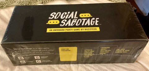 Social Sabotage Sealed New - An Awkward Party Game by BuzzFeed Ages 17 & Up