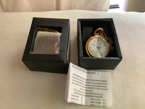 Lotito Pocket Watch in Gold Filled chain Case new in box