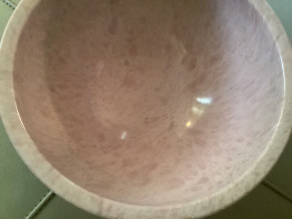 MELAMINE Bowl ( B 118 USA ) Pink Confetti Spatter Speckled Melmac VTG Mixing