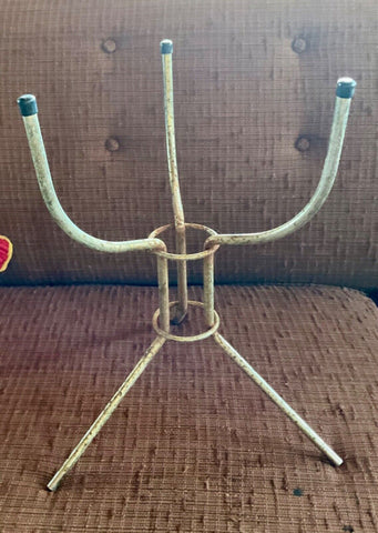 VINTAGE WROUGHT IRON PLANT STAND plantstand HAIRPIN Leg planter holder plant