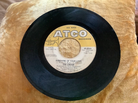 The Cream-"Sunshine Of Your Love"/"Swlabr" Atco 45-6544 Original 1968