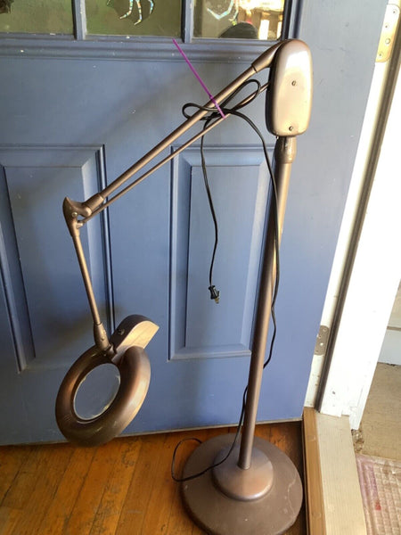 Dazor Articulating Floor Lamp Vintage Magnifying Drafting MCM Mod M1410 Made USA