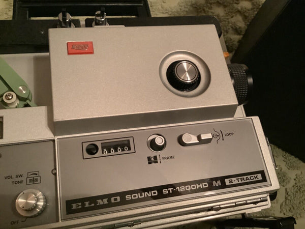 Elmo ST-1200HD M  2-Track SUPER 8 MOVIE PROJECTOR GREAT SERVICED works