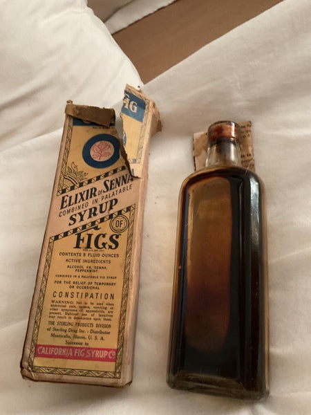 Small Antique Calfig California Fig Syrup Co. Medicine Bottle.