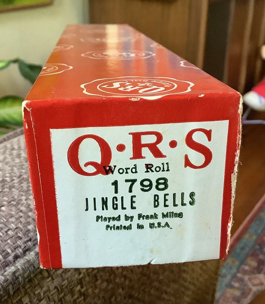 Vtg QRS piano roll 1798 Jingle Bells played by Frank Milne