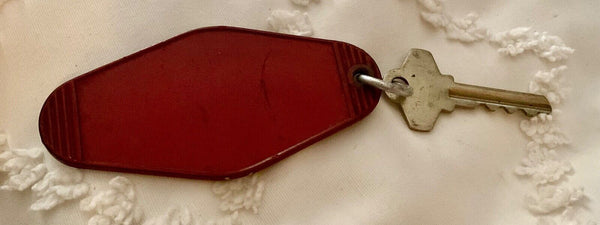 Vtg Trail Motel Hotel Room Key Fob & Key N. Platte Nebraska mcm
