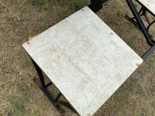 Vtg "Handy" Suitcase Folding Picnic Table  Chair  Milwaukee Stamping Co. camping