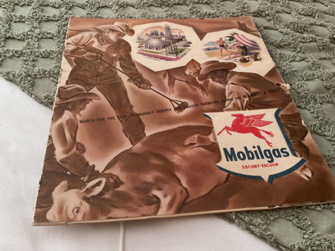 Vintage 1952 MOBILGAS  Mobil advertising oil Calendar Mobil gas