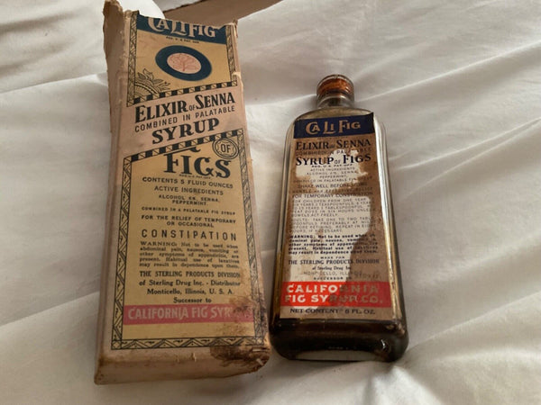 Small Antique Calfig California Fig Syrup Co. Medicine Bottle.