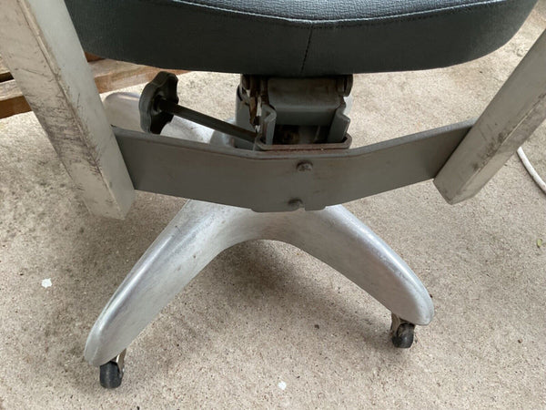 Mid Century Industrial Goodform Aluminum Task Chair Propeller Base