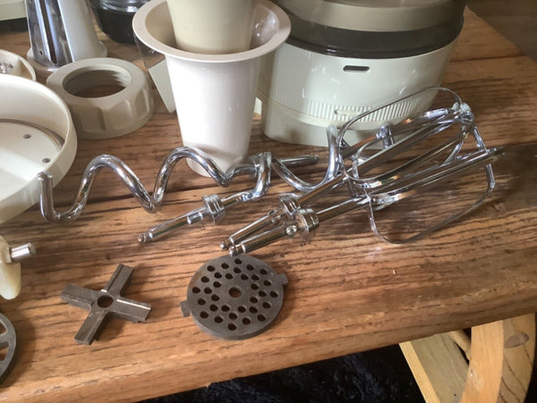 Vintage OSTER Regency Kitchen Center Mixer Blender Hooks Beaters Bundle Lot