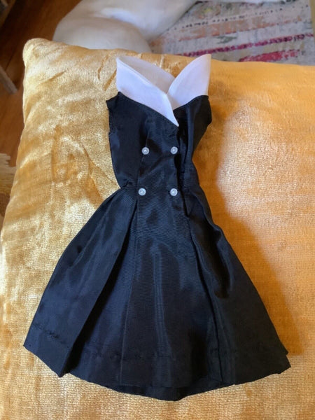 Vintage Barbie  AFTER 5 Black Dress with White Collar 1962 - DRESS ONLY. Has Tag