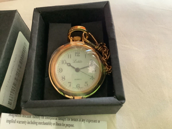 Lotito Pocket Watch in Gold Filled chain Case new in box