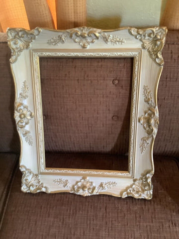 Vintage French Provincial Ornate Gold Wood wooden Picture  art Frame carved