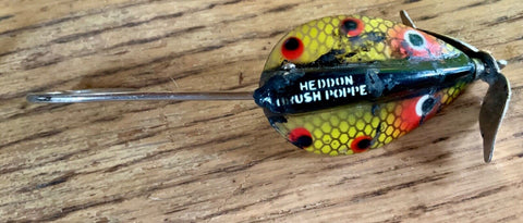 VTG HEDDON BRUSH POPPER TOPWATER BUZZBAIT FISHING LURE CRANKBAIT VINTAGE USA
