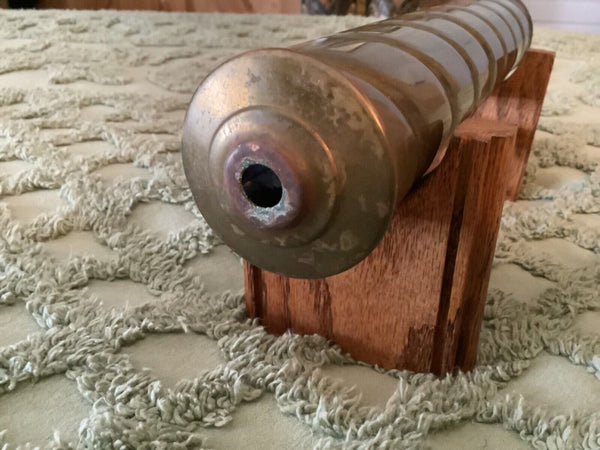 Vintage Brass tube Marble Kaleidoscope on Wooden wood Stand
