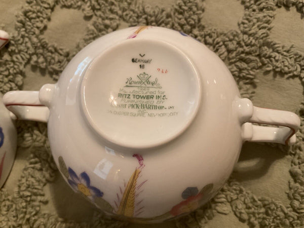 2 China Tea Cup & Rosenthal Germany Made Ritz Hotels Aida Florals birds