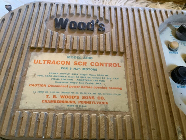 WOODS J300 ULTRACON SCR DRIVE CONTROL FOR 3 HP MOTORS 230V Input