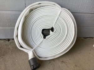 White Fire Hose Aluminum NST Threads 400psi never used