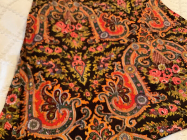 VTG Serbin Muriel Ryan Womens Maxi Dress Blue orange Floral paisley Boho