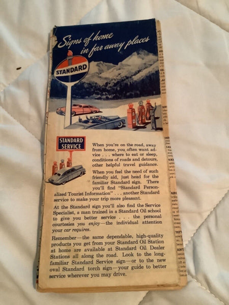 1950’s Indianapolis Standard Oil Company Map Tourist Guide Booklet