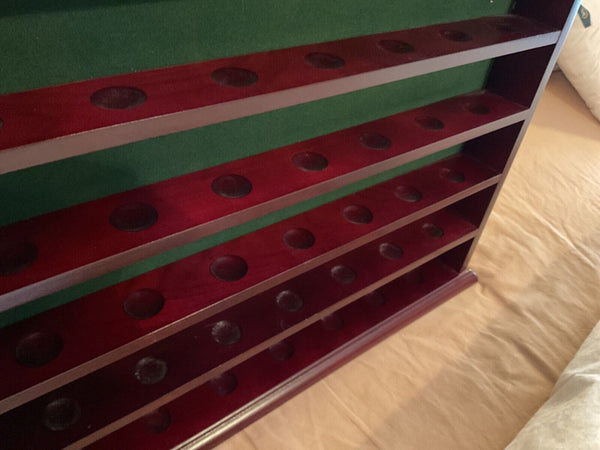49 Golf Balls Display wall chest Cabinet Case Shelf Wooden  wood 7 Tier Vintage