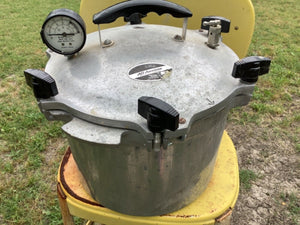 Vtg All American Pressure Cooker Canner No. 915 Cast Aluminum USA Tray 15.5 qt 2